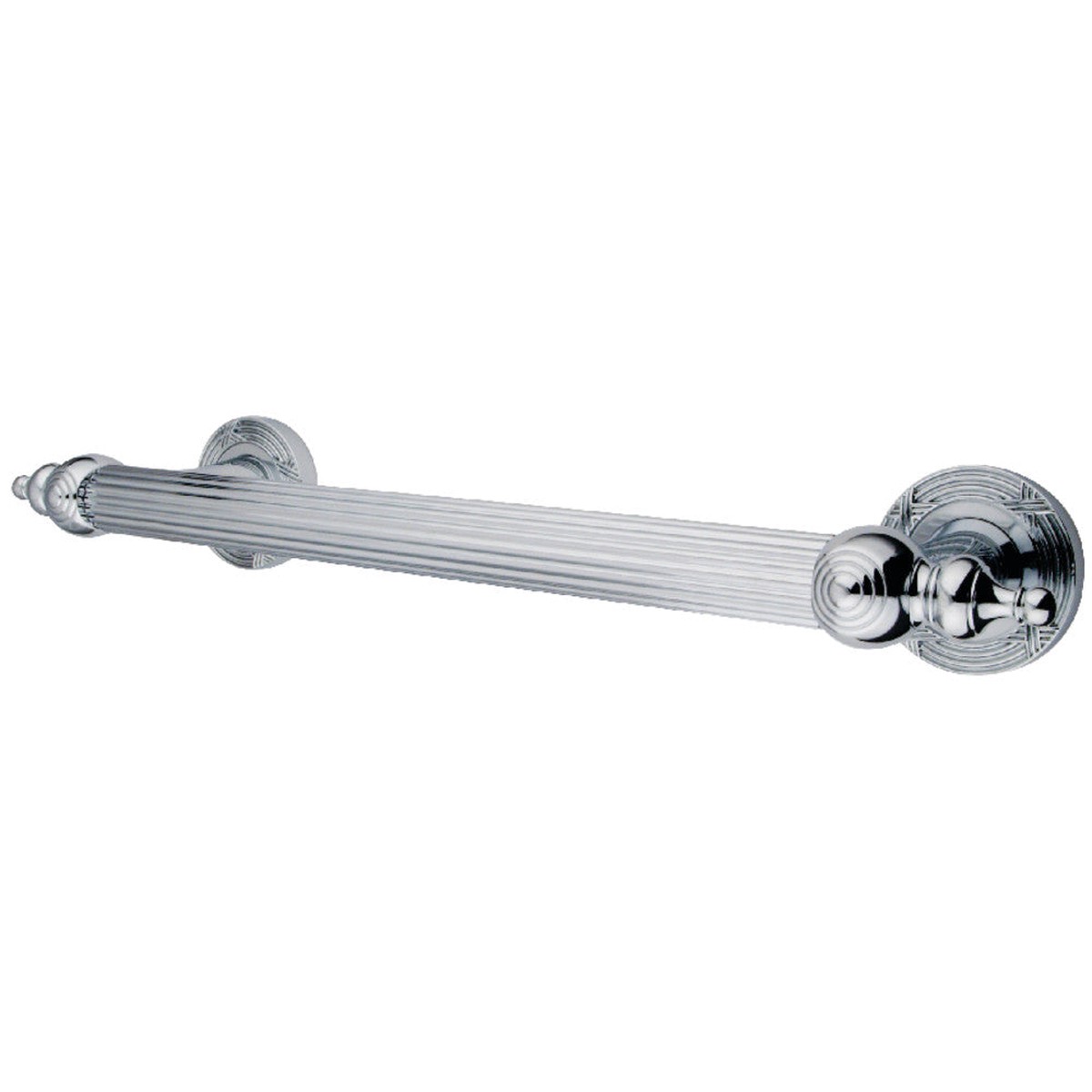 Templeton 12 Brass Decorative Grab Bar in Polished Chrome