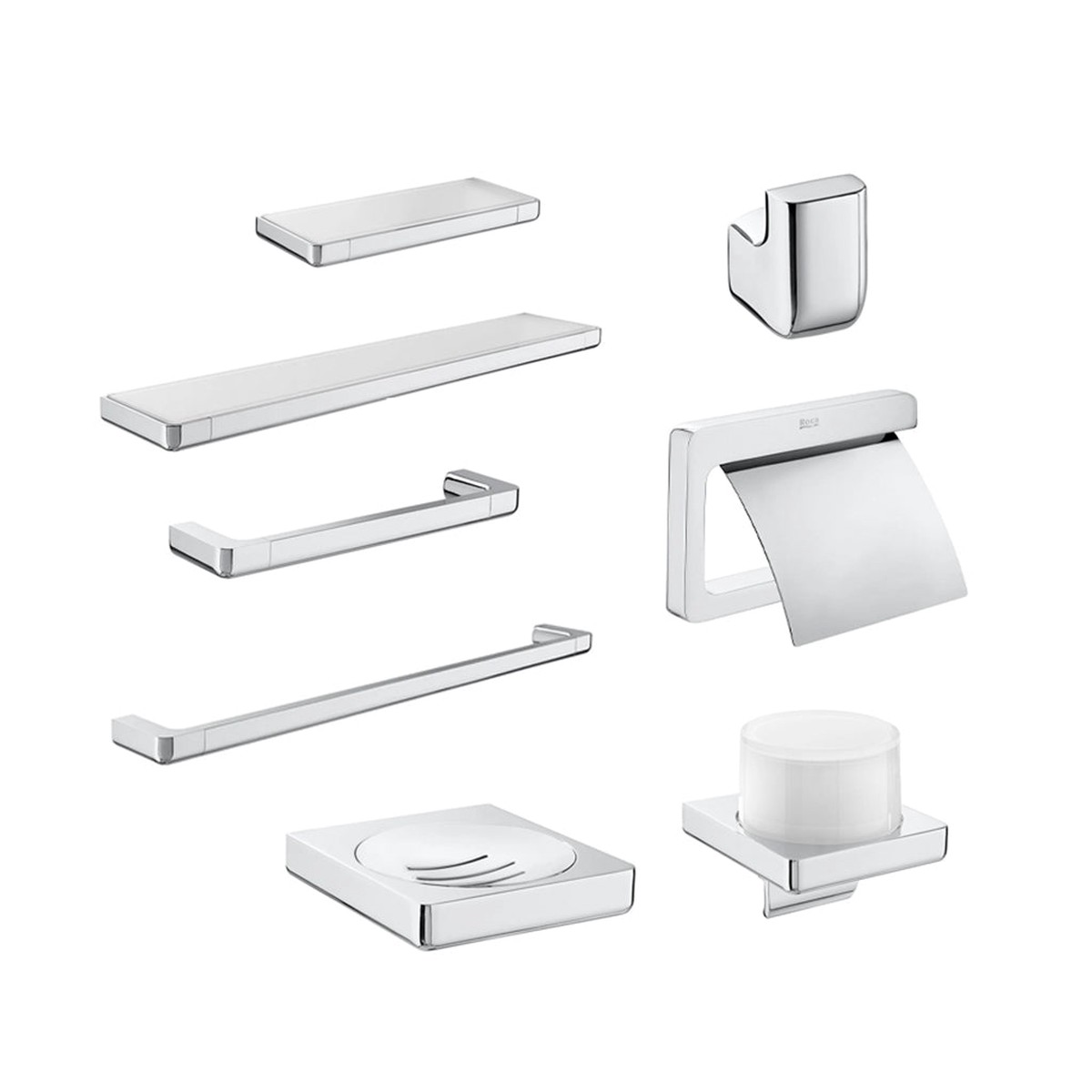 Tempo Bathroom Accessories Set - Wall Mount - BrassPolished Chrome