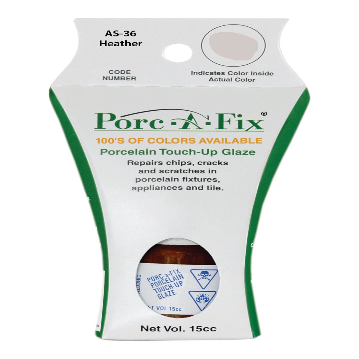 AS-36 Porc-A-Fix Touch Up Repair Glaze - American Standard Heather