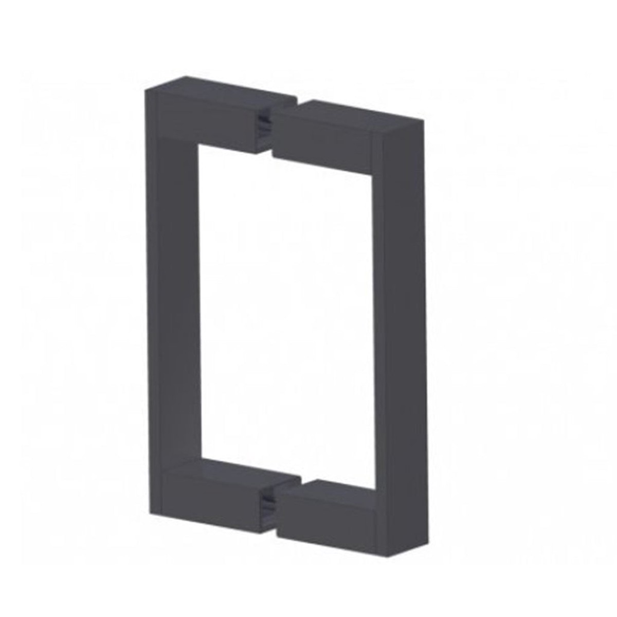 Berlin Double Glass Shower Door Handle - Door Mount - 8 BrassMatt Black