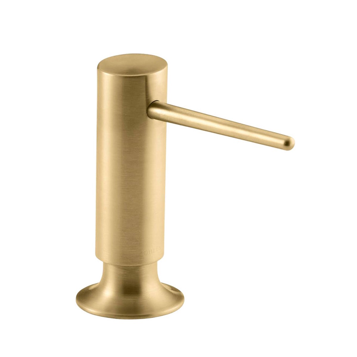 Contemporary Design Round Soap Dispenser - Free Standing - 2 BrassBrushed Brass
