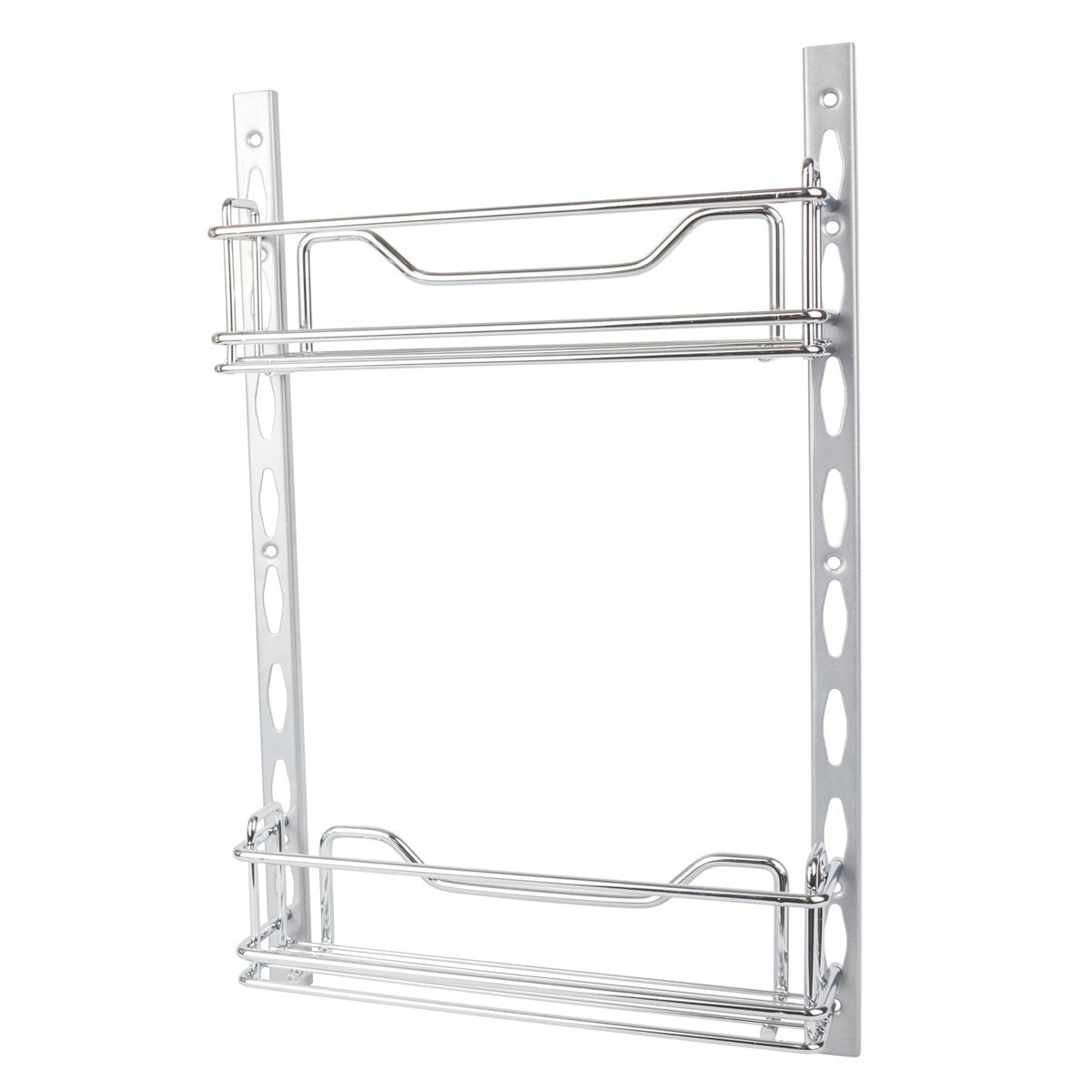 Hardware Resources 3 Deep Door Mounted Tray System Kit in Polished Chrome