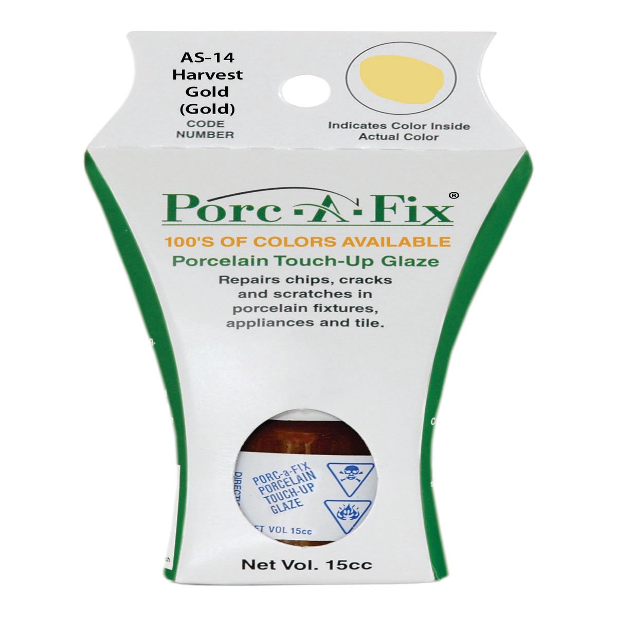 AS-14 Porc-A-Fix Touch Up Repair Glaze - American Standard Harvest Gold