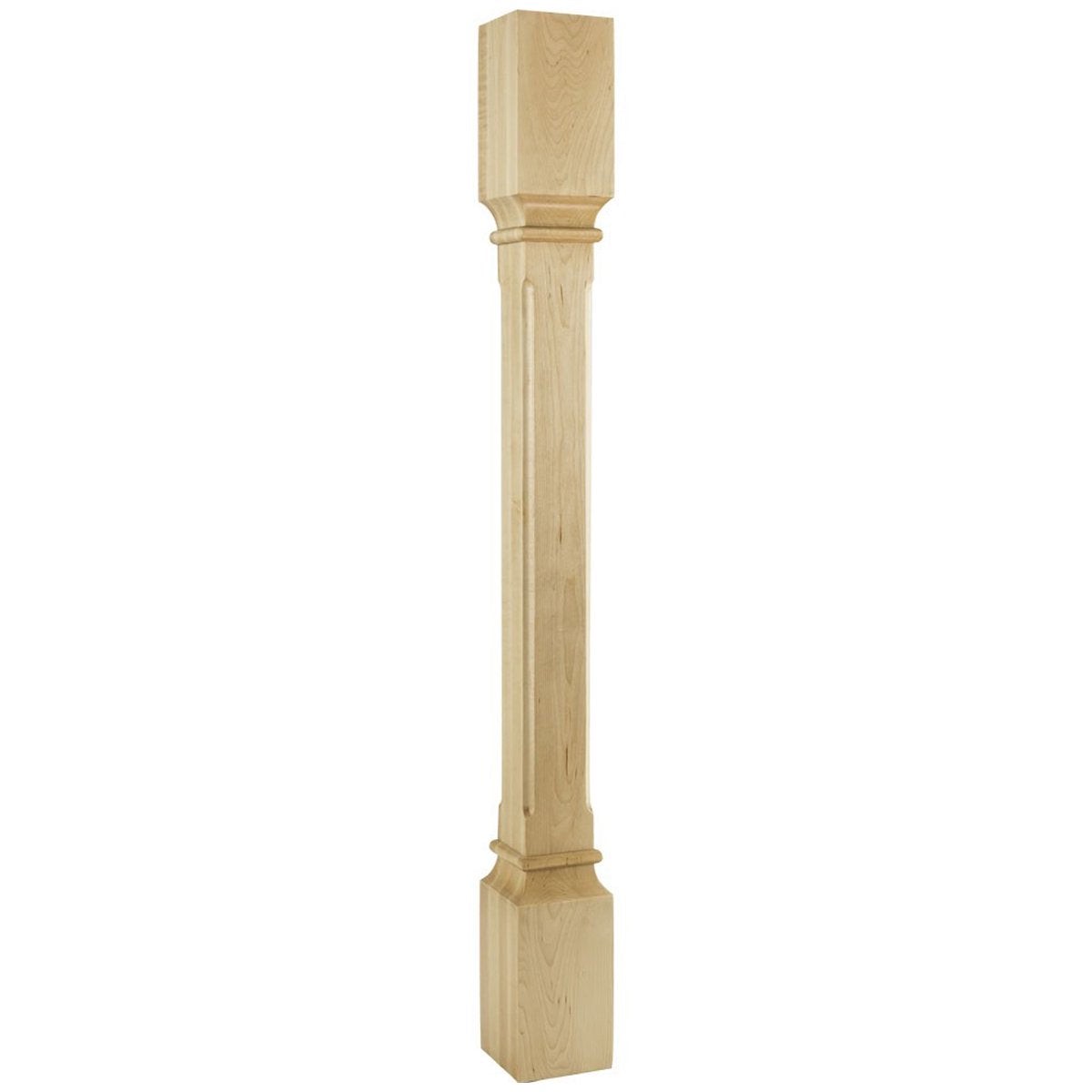 Hardware Resources White Birch Post with Fluted Corners