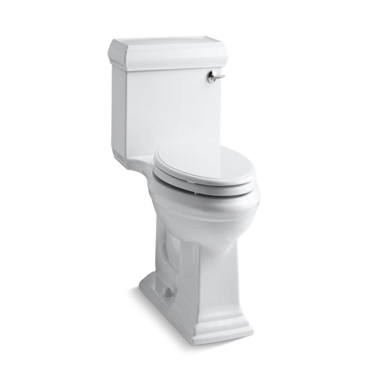 KOHLER K-3812-RA Memoirs Classic ComForteeight One-piece compact elongated 128 gpf chair height toilet with right-hand trip lever and Quiet-Close seat