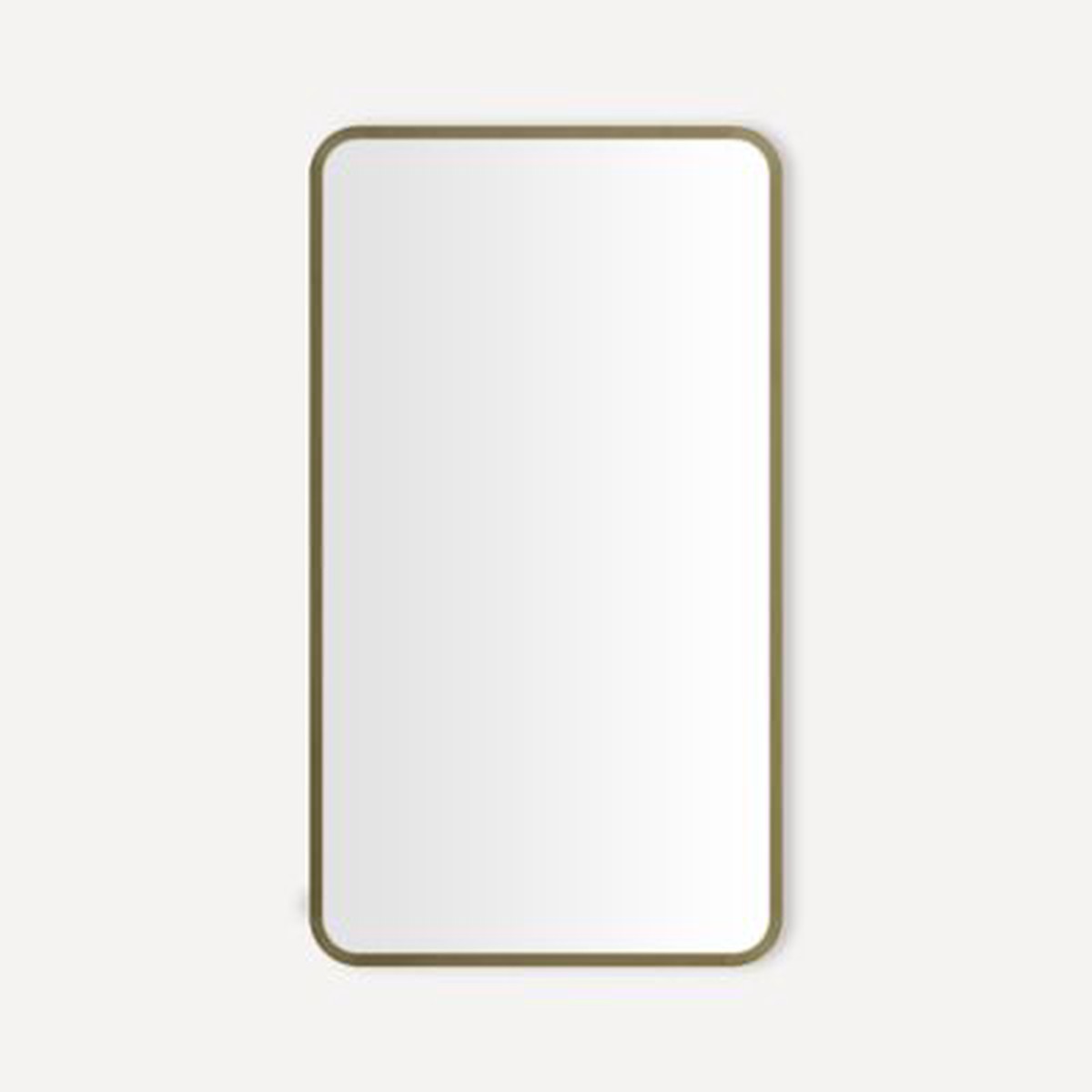 Robern CM2034RC87 Round Corner Metal Mirror 20 x 34 x 1-34 Aged Brass