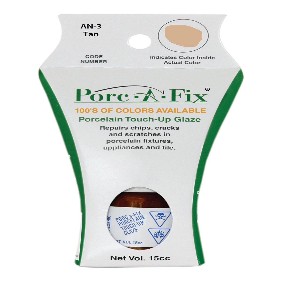 AN-3 Porc-A-Fix Touch Up Repair Glaze - Alliance Tan