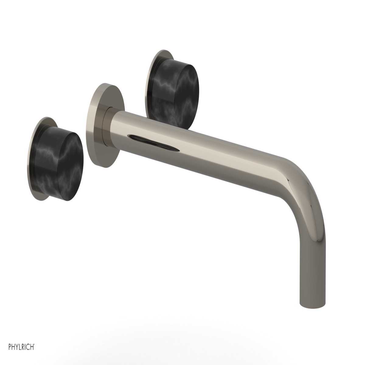Basic II 10 Wall Tub Set - Black Marble Handles 230-58-10