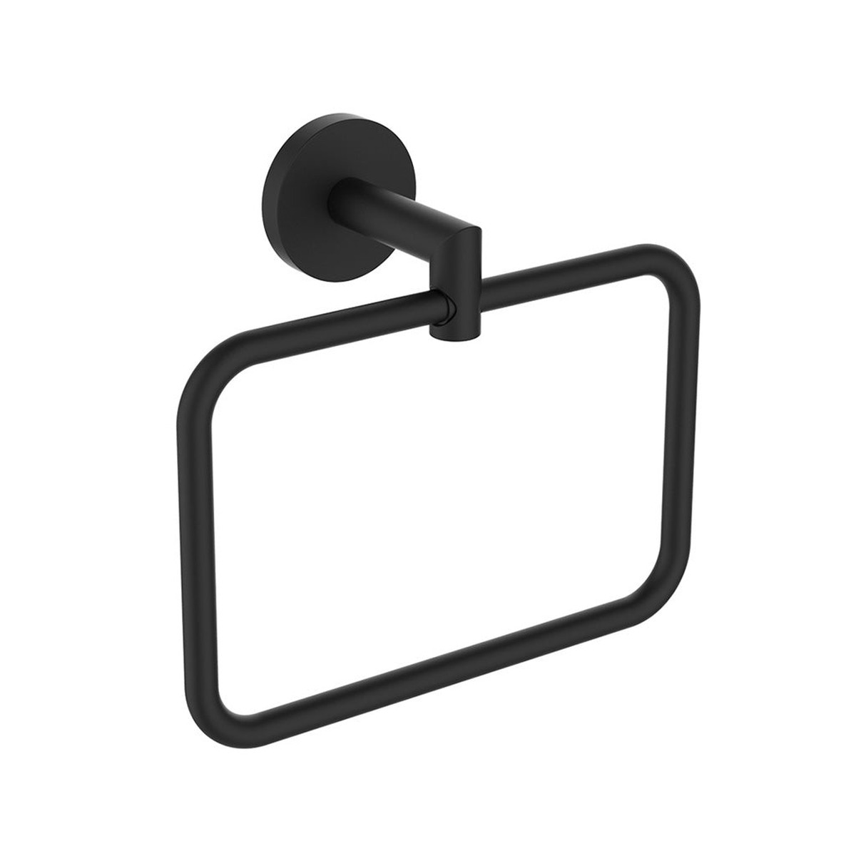 Seattle Rectangular Towel Ring - Wall Mount - 8 ZincMatt Black
