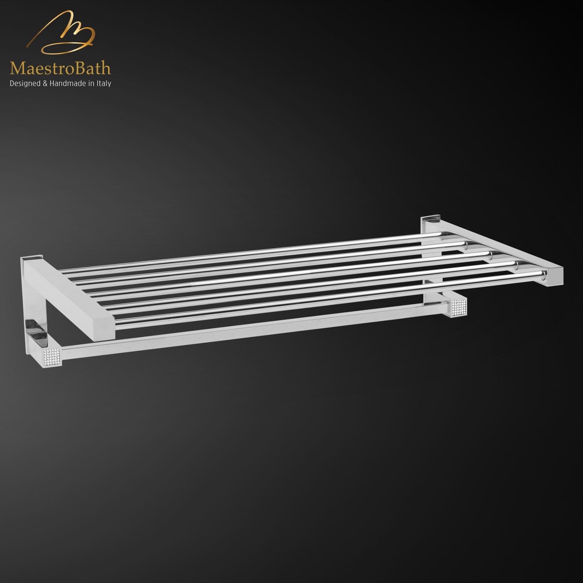 Skip Diamond Towel Holder Stand Polished Chrome