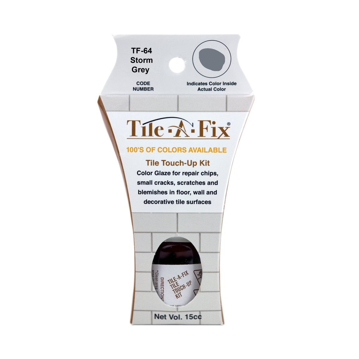 TF-64 Tile-A-Fix Touch Up Repair Glaze - Storm Grey