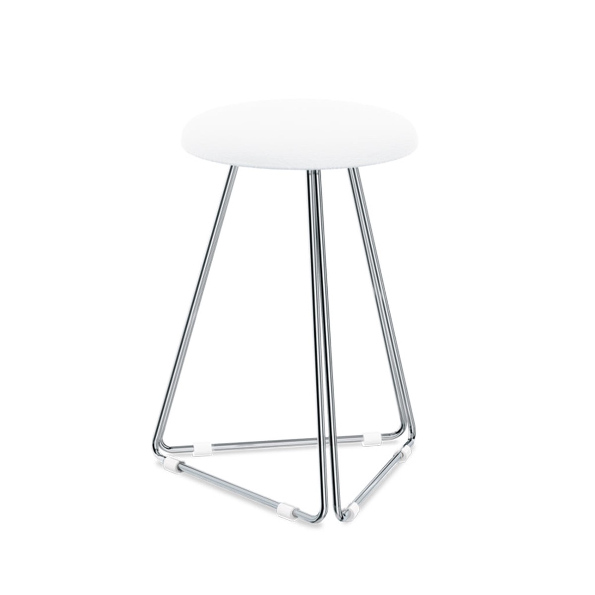 Basic Shower Seat - Free Standing - 21 SteelPolished ChromeWhite
