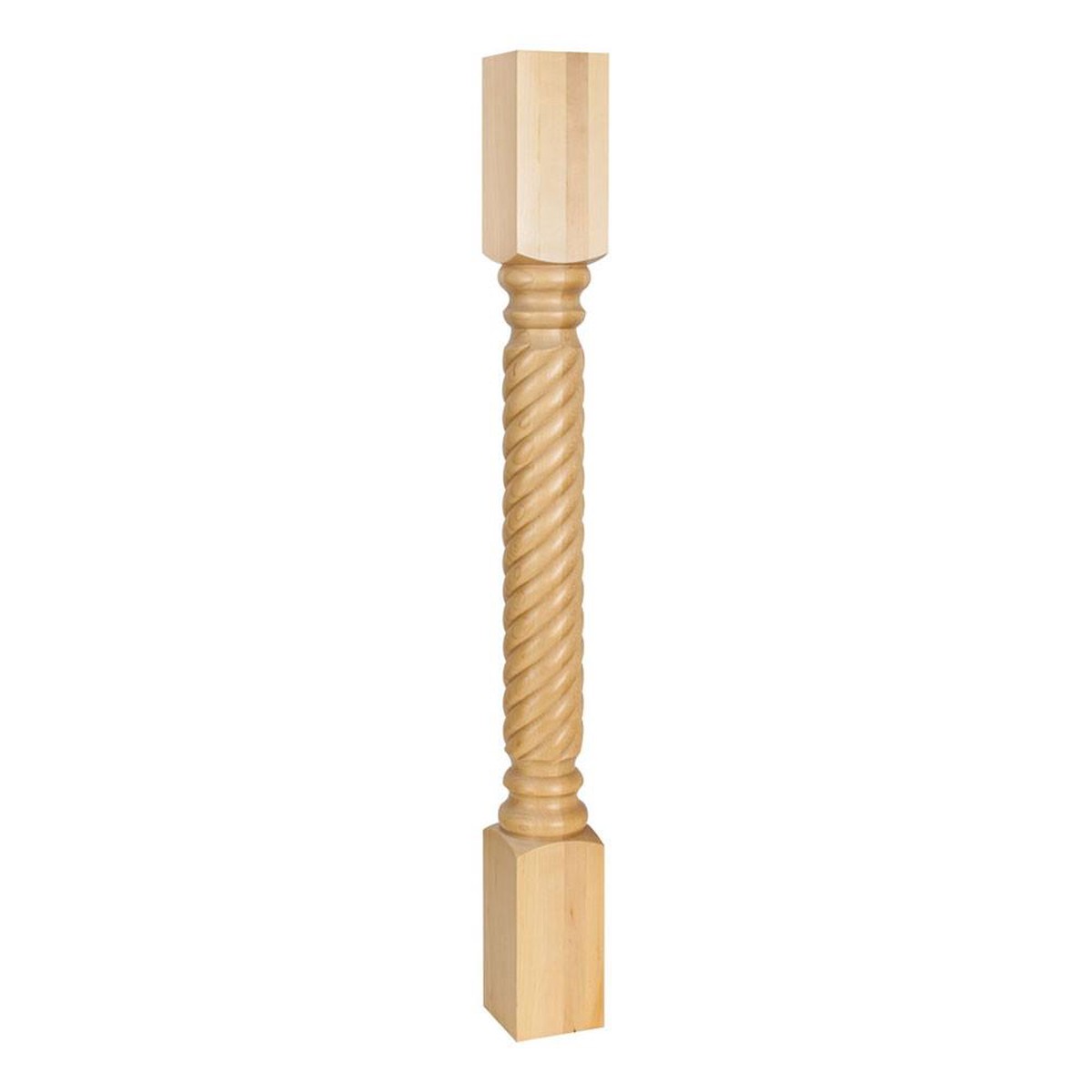 Hardware Resources White Birch Post with Rope Pattern