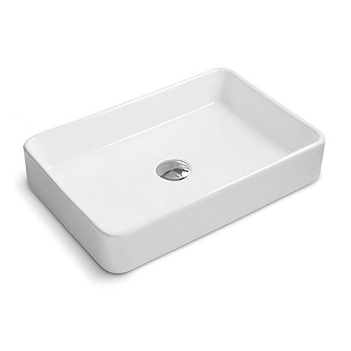 Ruvati 24 x 16 Rectangular Bathroom Vessel Sink in White