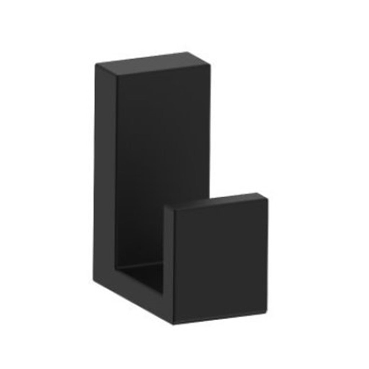 Berlin Solid Back Deep Robe Hook - Wall Mount - 2 BrassMatt Black