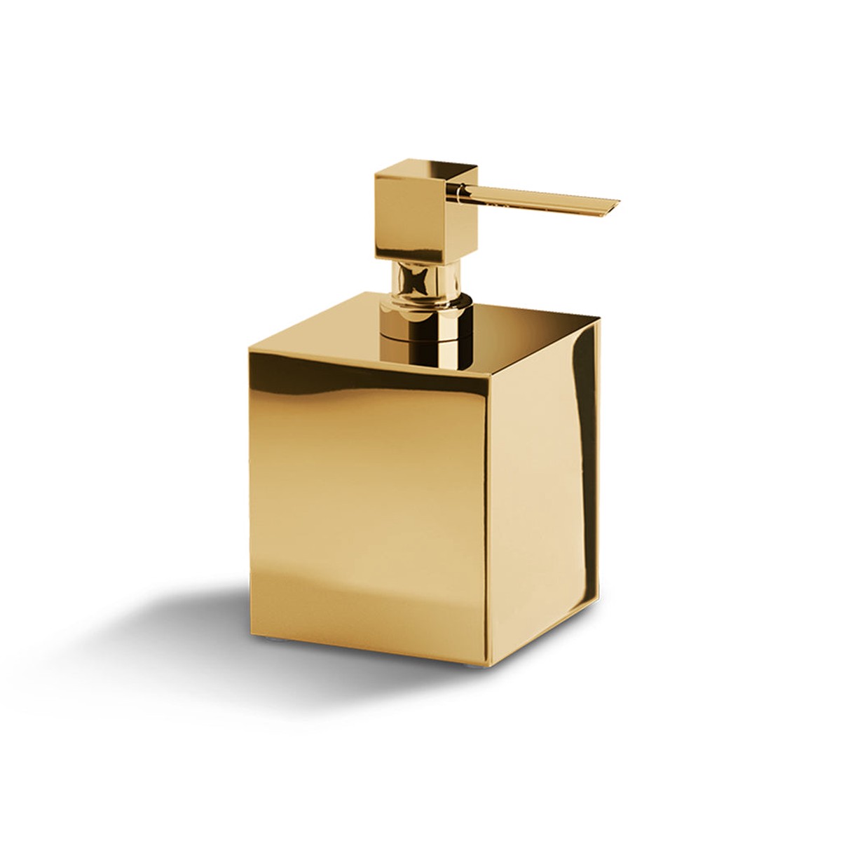 Cube Soap Dispenser - Free Standing - 6 BrassGold