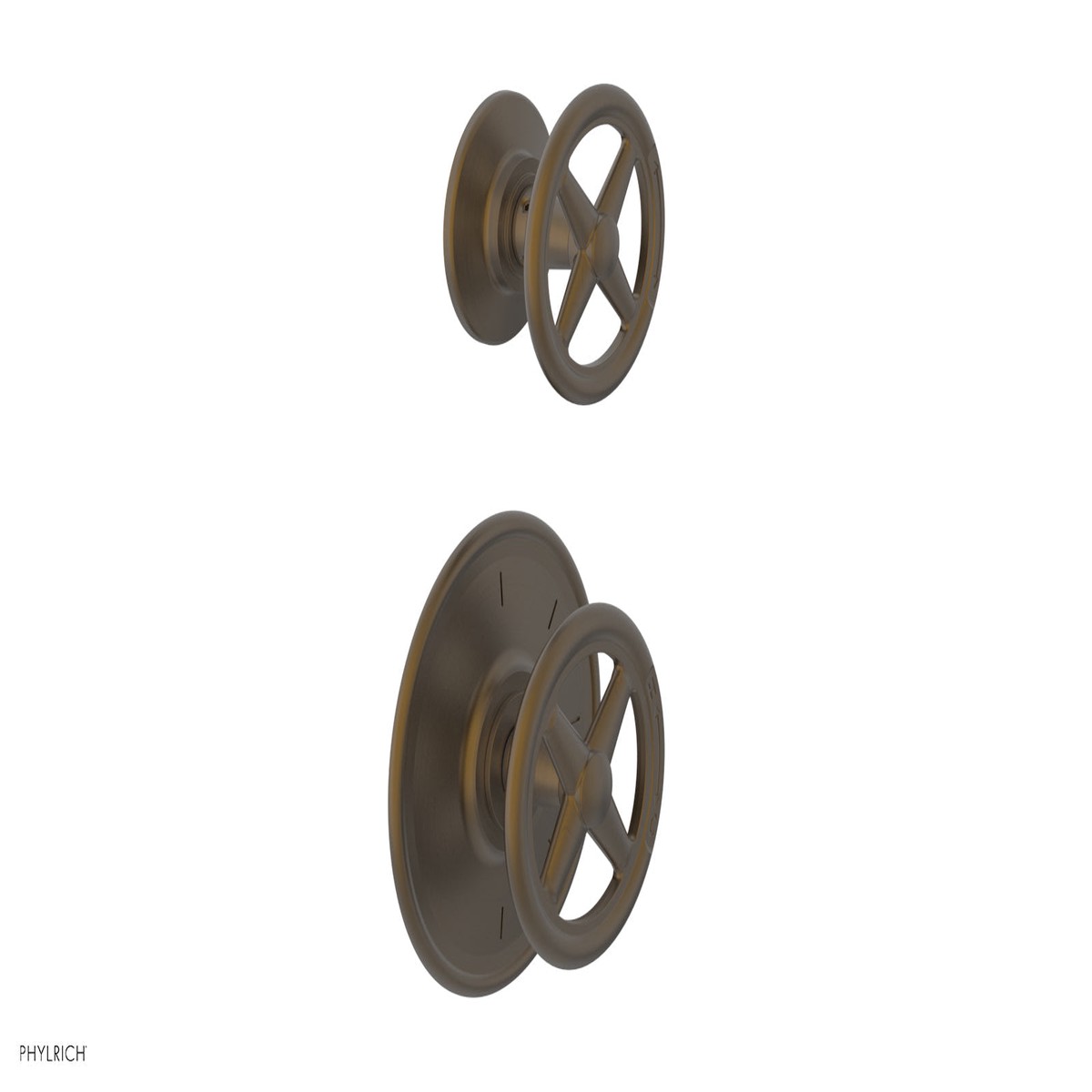 WORKS - 12 Thermostatic Valve with Diverter Cross Handles 4-611