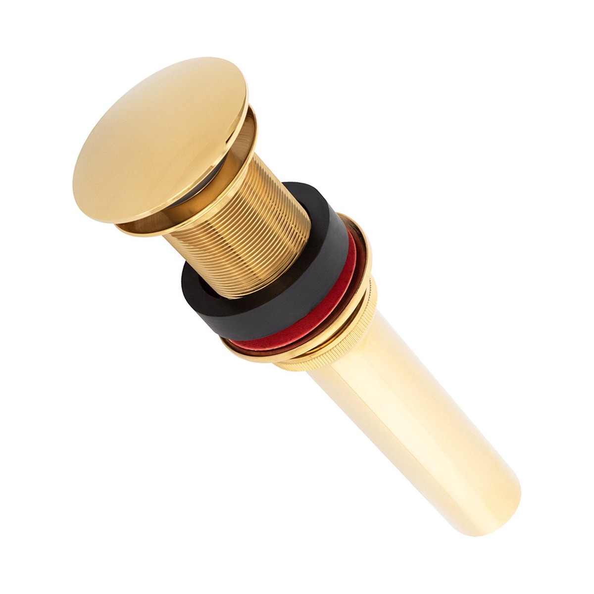 1 12 Non-Overflow Pop-up Bathroom Sink Drain in Polished Brass