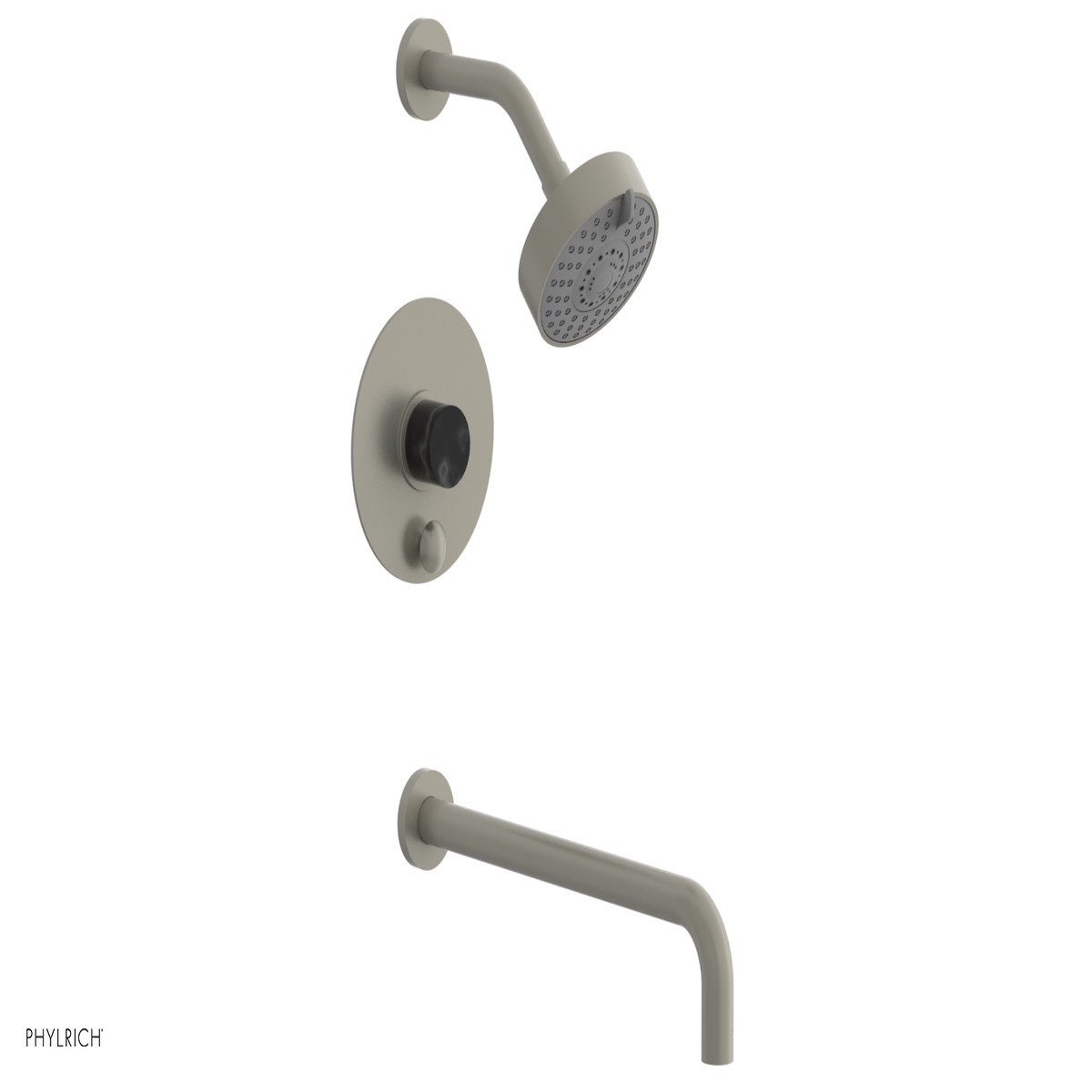 BASIC II 14 Pressure Balance Tub and Shower Set - Black Marble 230-28-14