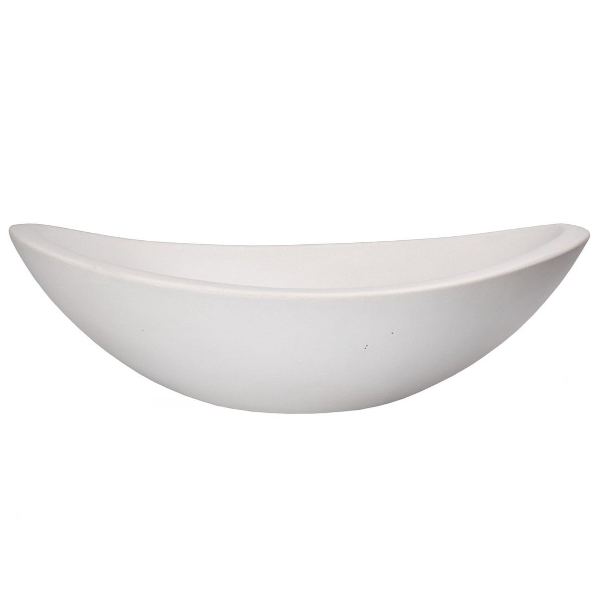Eden Bath Concrete Canoe Vessel Sink - White