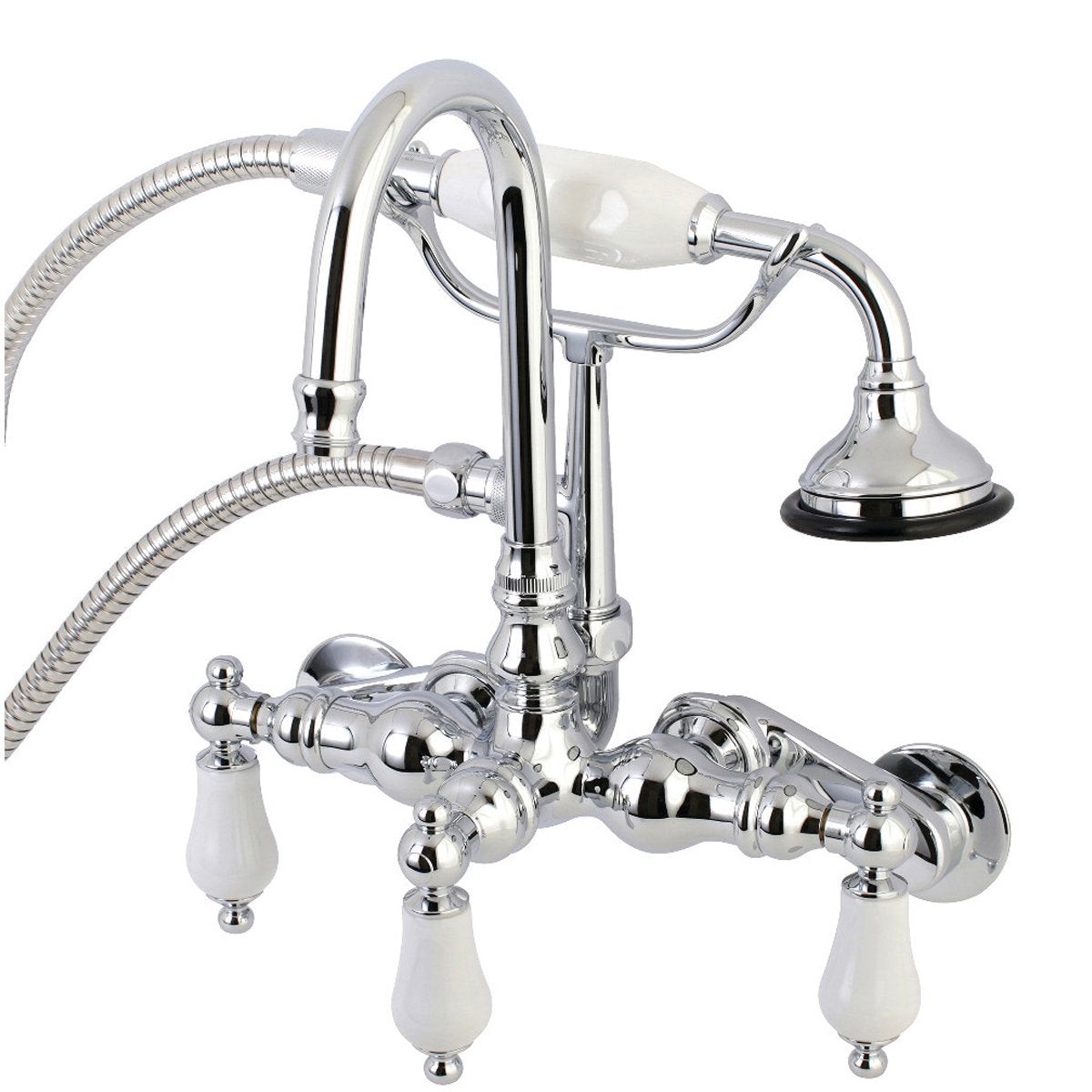 Kingston Brass AE305TX-P Aqua Vintage Wall Mount Clawfoot Tub Faucets