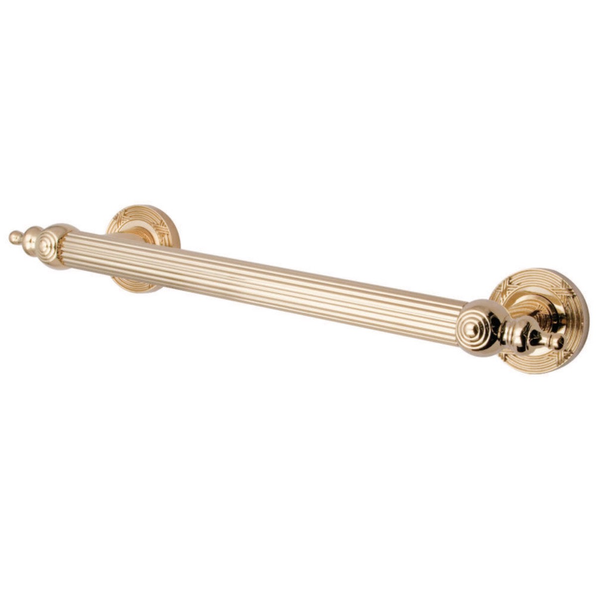 Templeton 12 Brass Decorative Grab Bar in Polished Brass