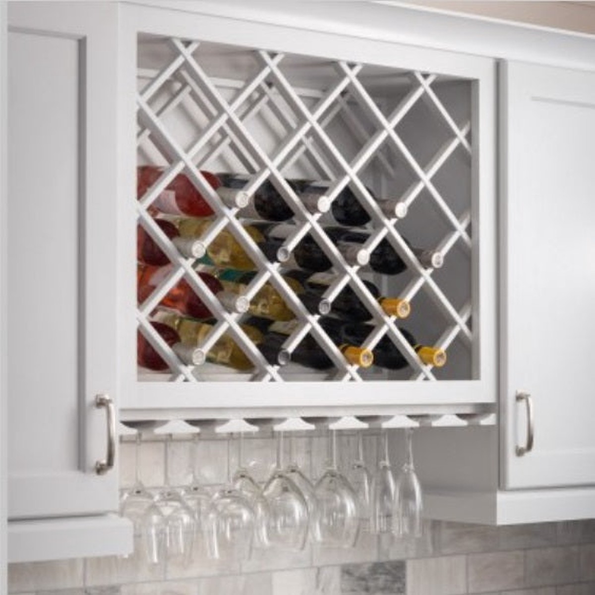 24 x 30 Wine Lattice Rack with Bevel