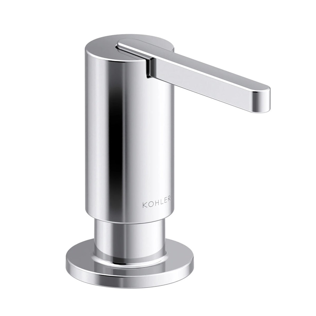 Components Round Soap Dispenser - Free Standing - 2 BrassPolished Chrome