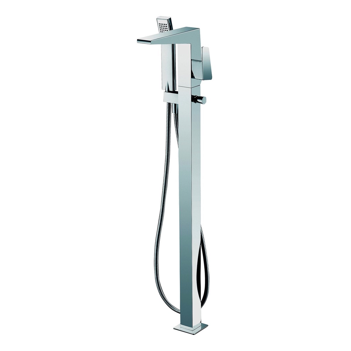 Dawn Floor Mount Freestanding Bathtub Filler Faucet with Hand Held Shower Lever Handle