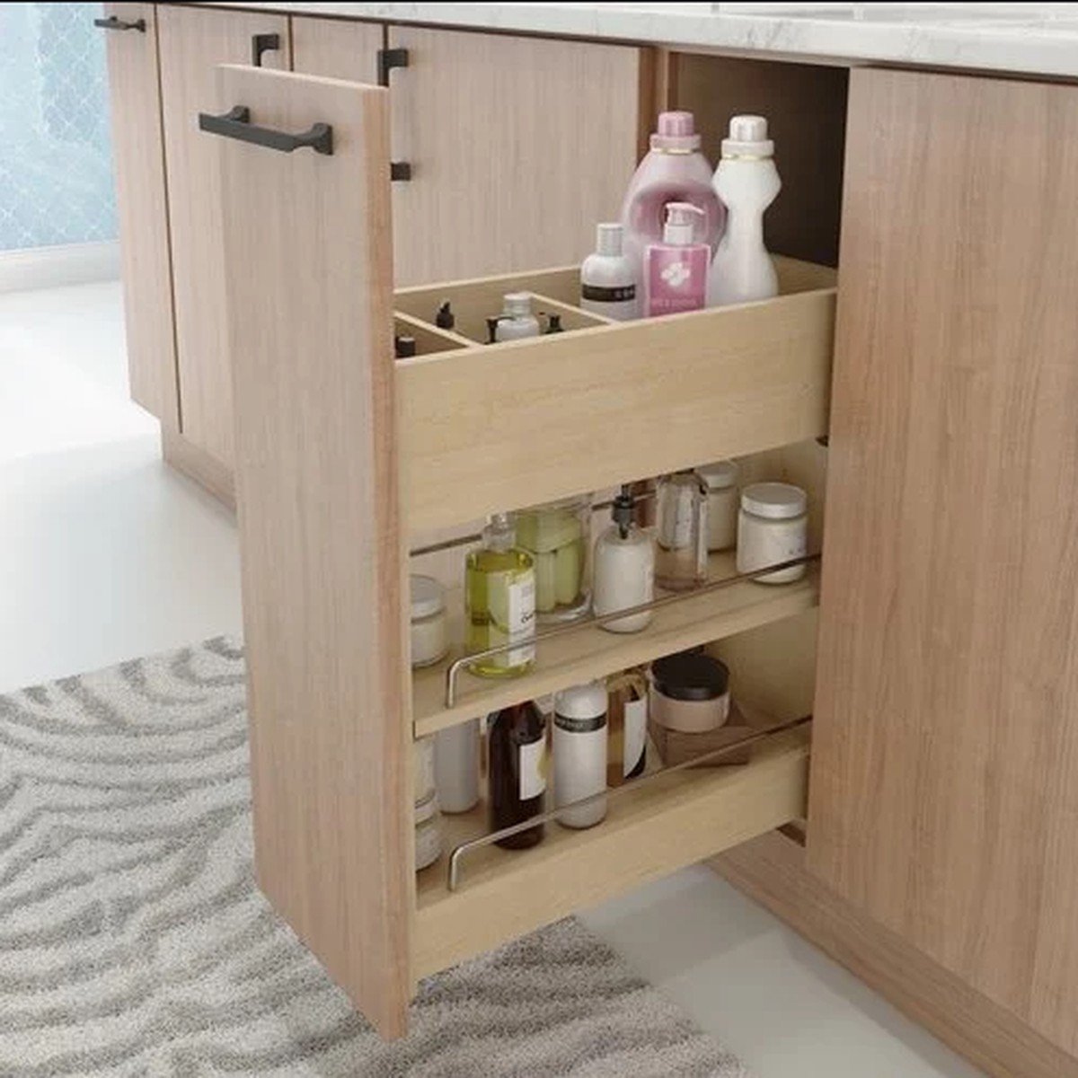 Hardware Resources No Wiggle 8 Vanity-height Cabinet Pullout
