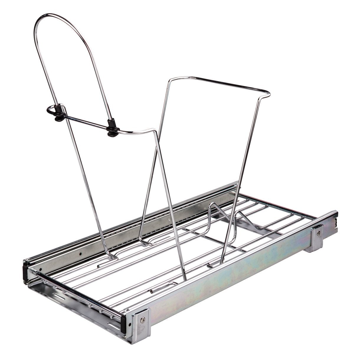 Hardware Resources Polished Chrome 35 and 50 Quart Single Pullout Trash Can System