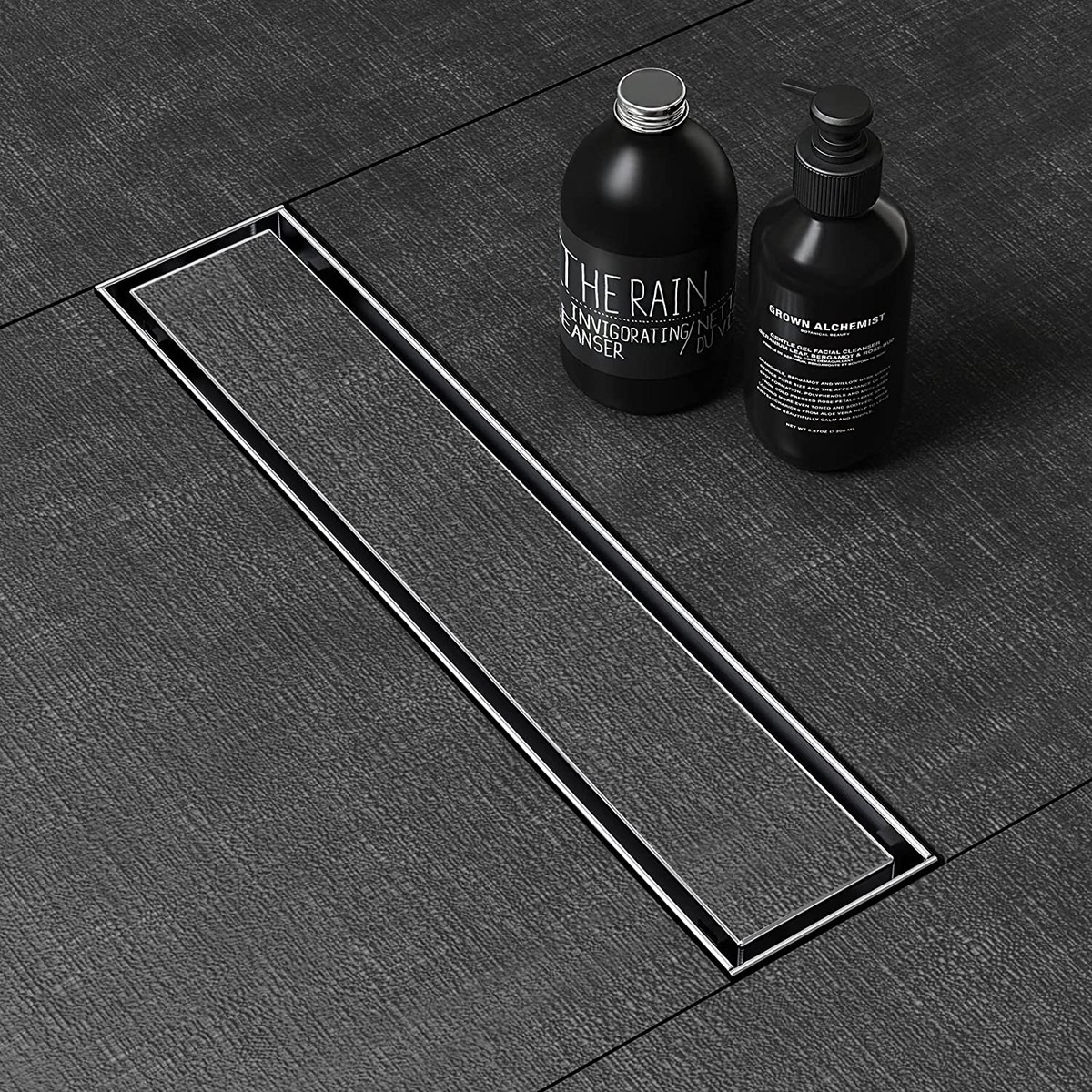 WEBANG 12 Inch Reversible 2-in-1 Linear Shower Drain With Accessories Brushed Stainless Steel