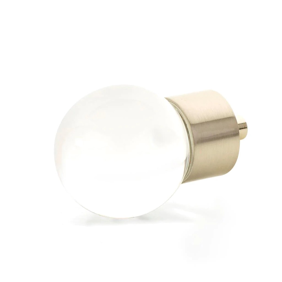 City Lights Globe Cabinet Knob - Cabinet Mount - 2 BrassGlassSatin Nickel