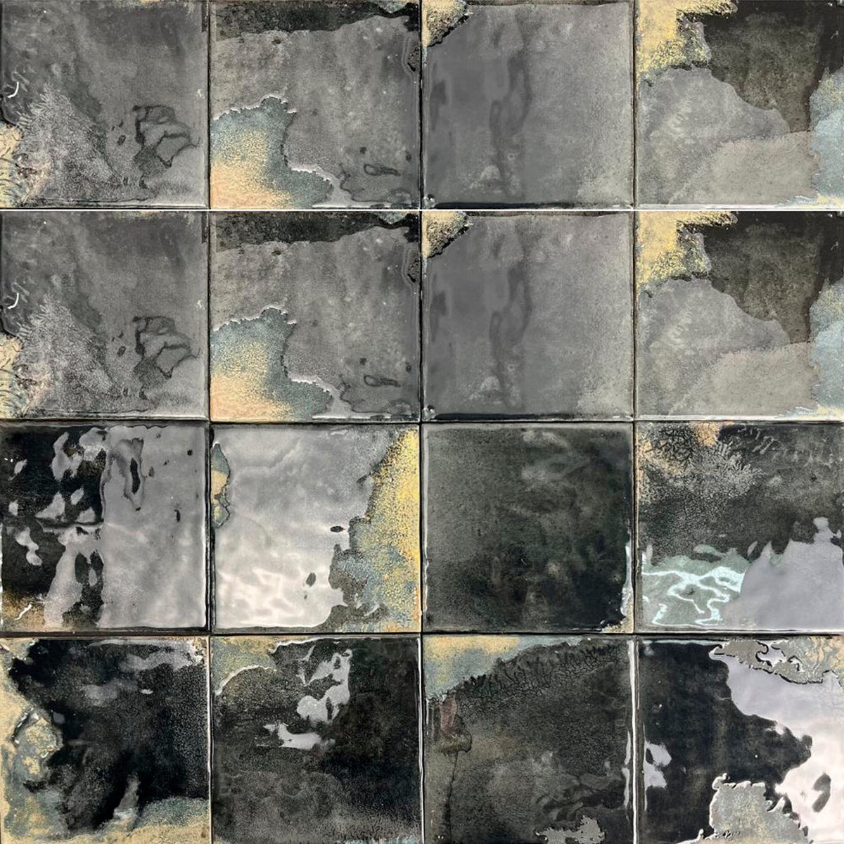 Granadella Carbon Wall Tile - Wall Or Floor Mount - 45 x 45 PorcelainGloss Dark