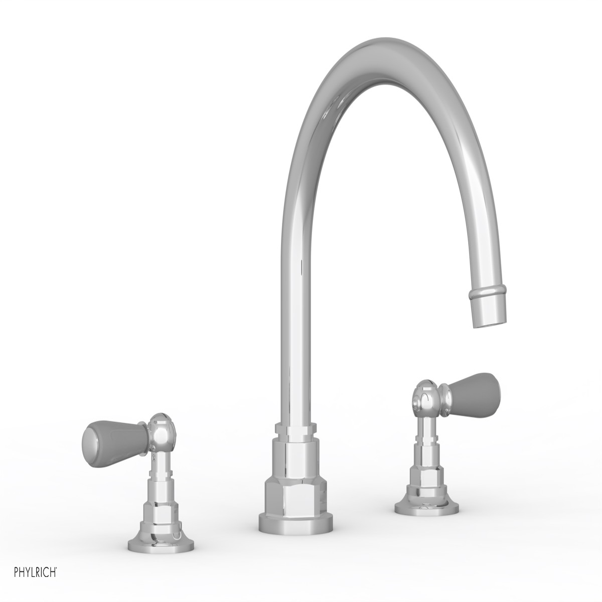 JAMESTOWN - Deck Tub Set - Lever Handles with Grey Accents 165-41