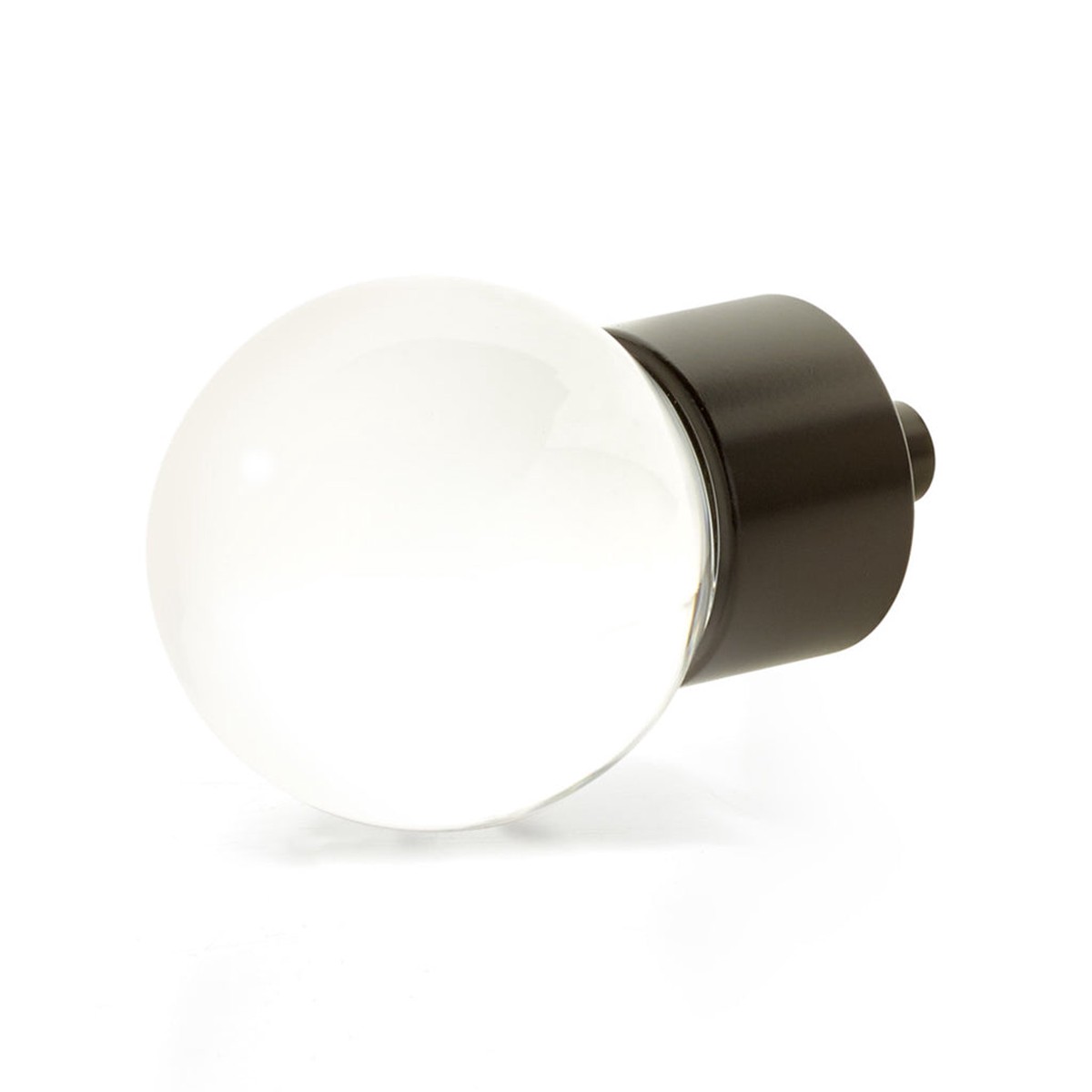 City Lights Globe Cabinet Knob - Cabinet Mount - 2 BrassGlassOil Rubbed Bronze