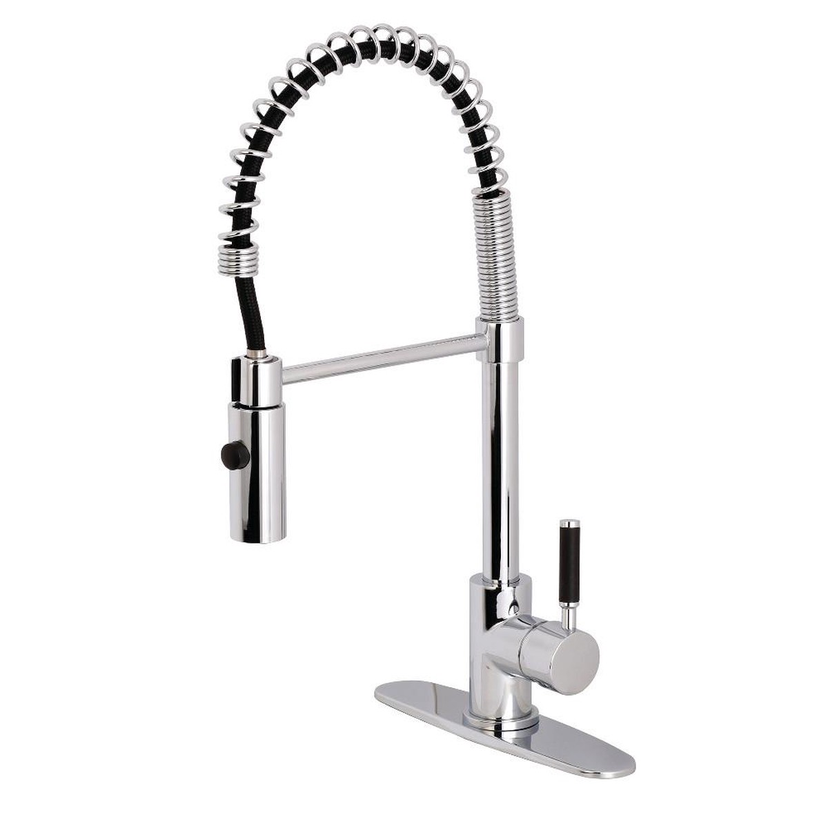 Kingston Brass Gourmetier Kaiser Deck Mount Single-Handle Pull-Down Kitchen Faucet