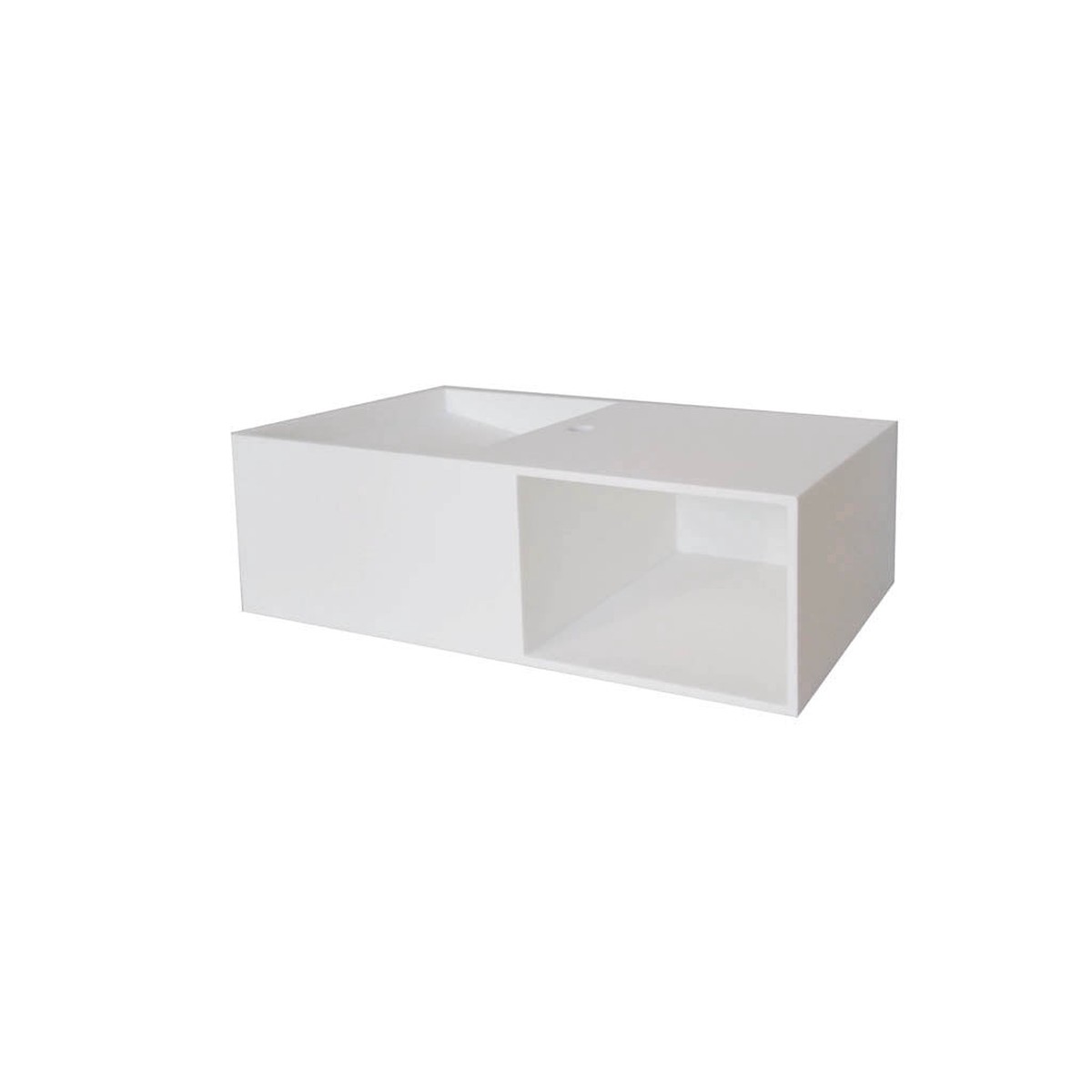 Soul Vanity - Wall Mount - 32 Solid SurfaceMatt White