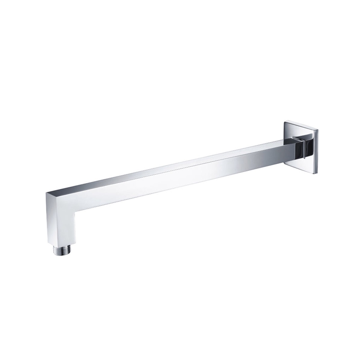 Universal Square Shower Arm - Wall Mount - 16 BrassPolished Chrome