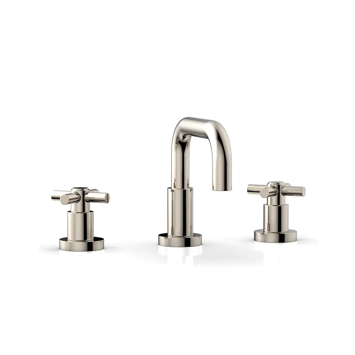 Basic Bathroom Faucet - Widespread - 8 BrassPolished Nickel