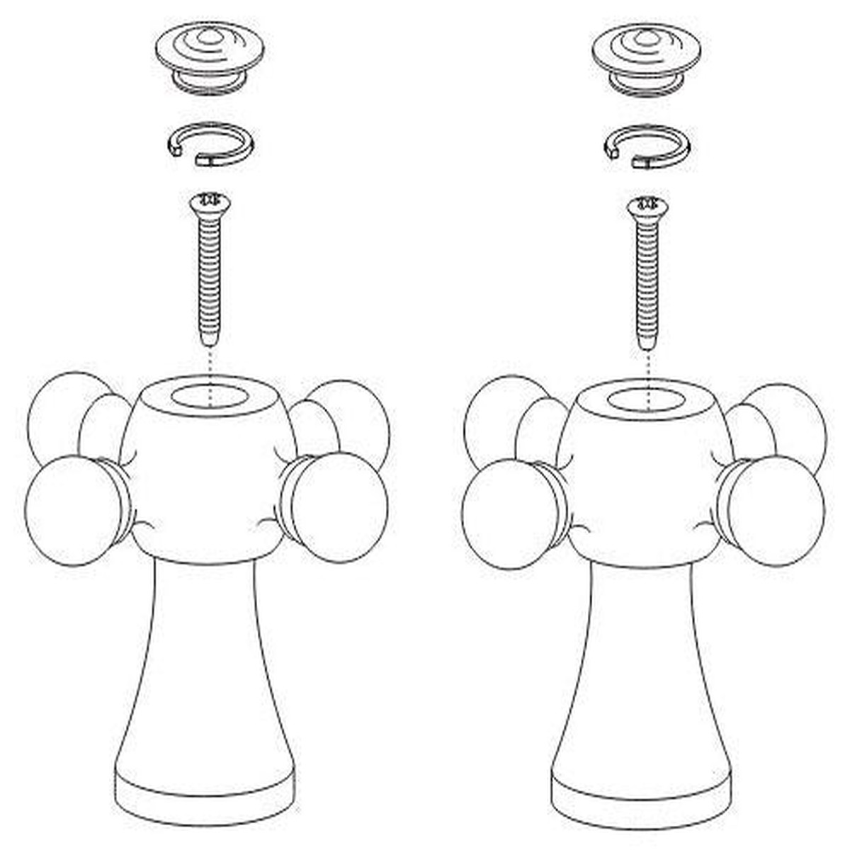 Brizo Tresa RP52400PC Single Metal Cross Handle Kit - Lavatory and Roman Tub