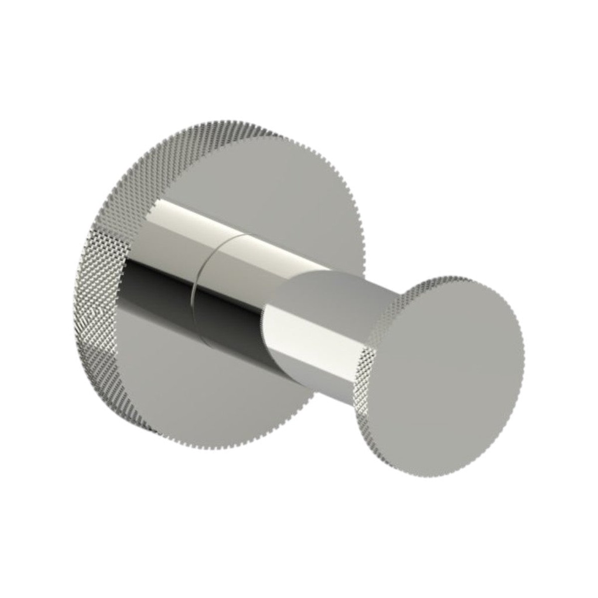 Circo Knurled Single Hook - Wall Mount - 2 BrassPolished Nickel