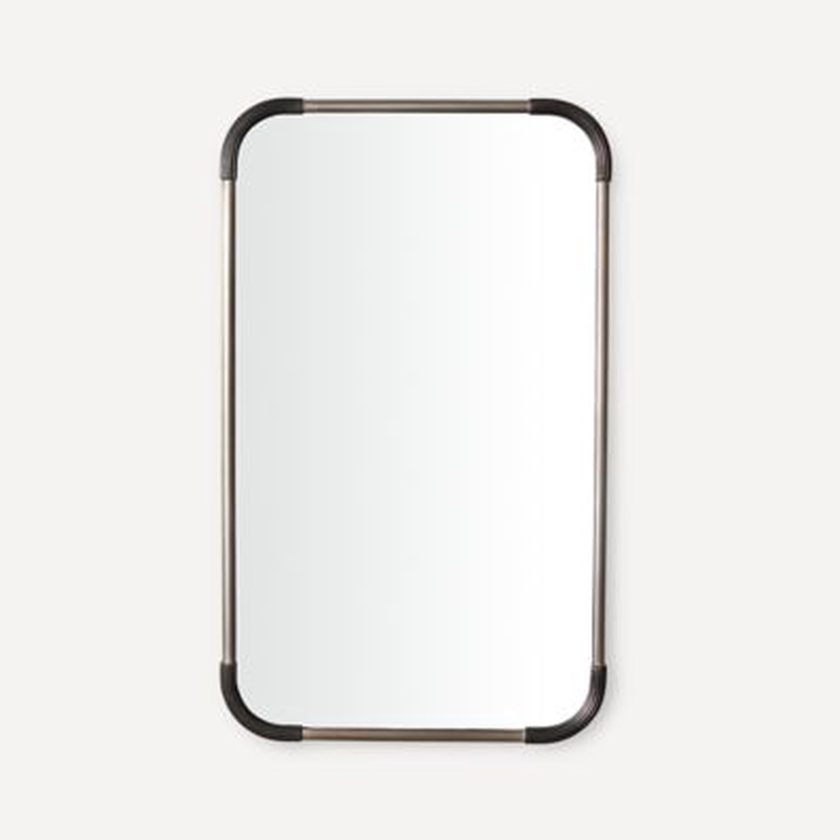 Robern CM2440M6968 Mixed Metal Mirror 24 x 40 x 1-116 Brushed Pewter with Iron Black