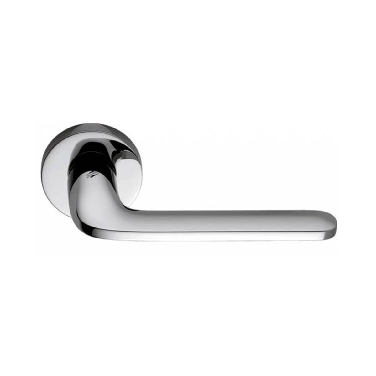 Roboquattros Round Door Leverset - Door Mount - 6 BrassPolished Chrome
