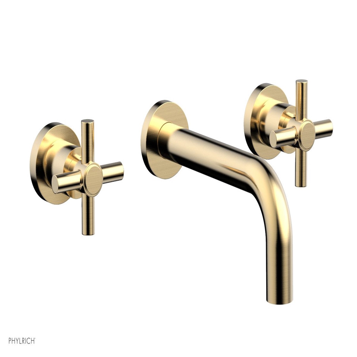 BASIC Wall Lavatory Set 7 12 Spout - Tubular Cross Handles DWL134
