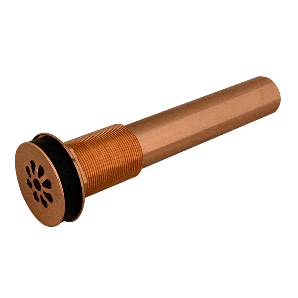 Premier Copper Products 15 Non-Overflow Grid Bathroom Sink Drain in Polished Copper