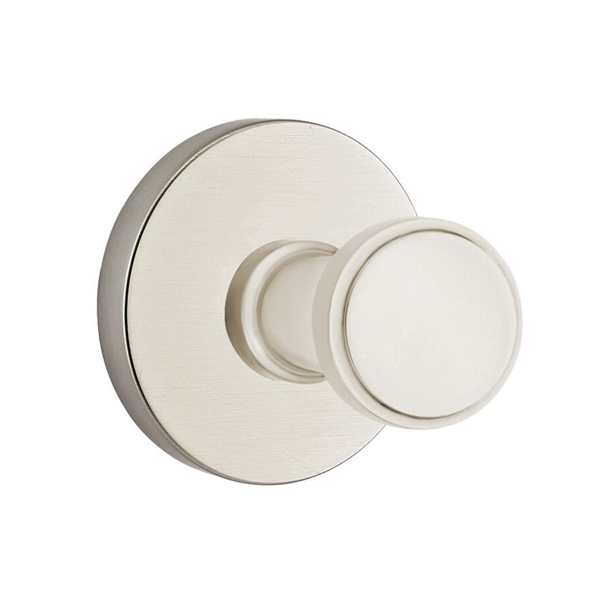 Transitional Disk Single Hook - Wall Mount - 3 BrassSatin Nickel