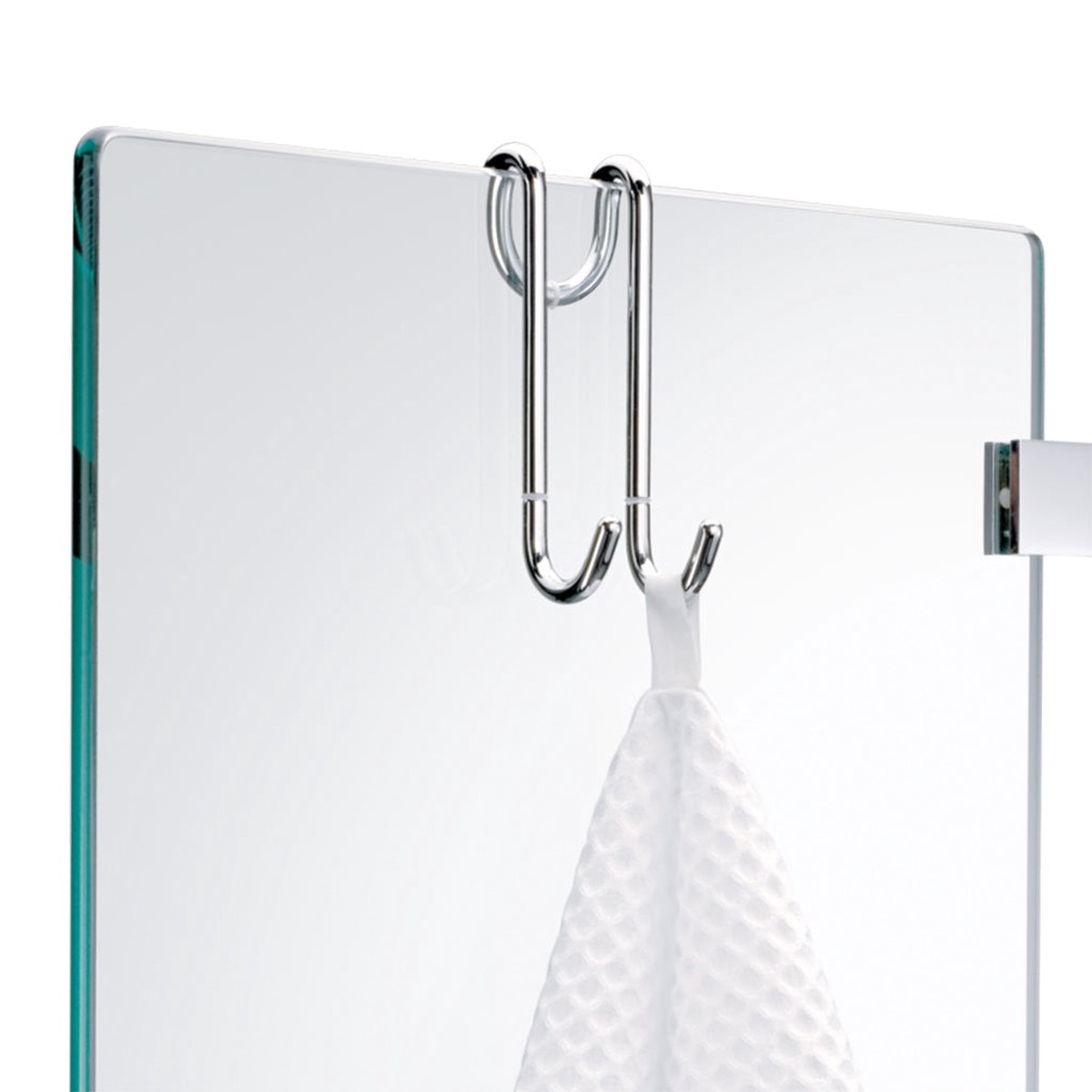 Basic Glass Door Hook - Free Standing - 1 BrassPolished Chrome