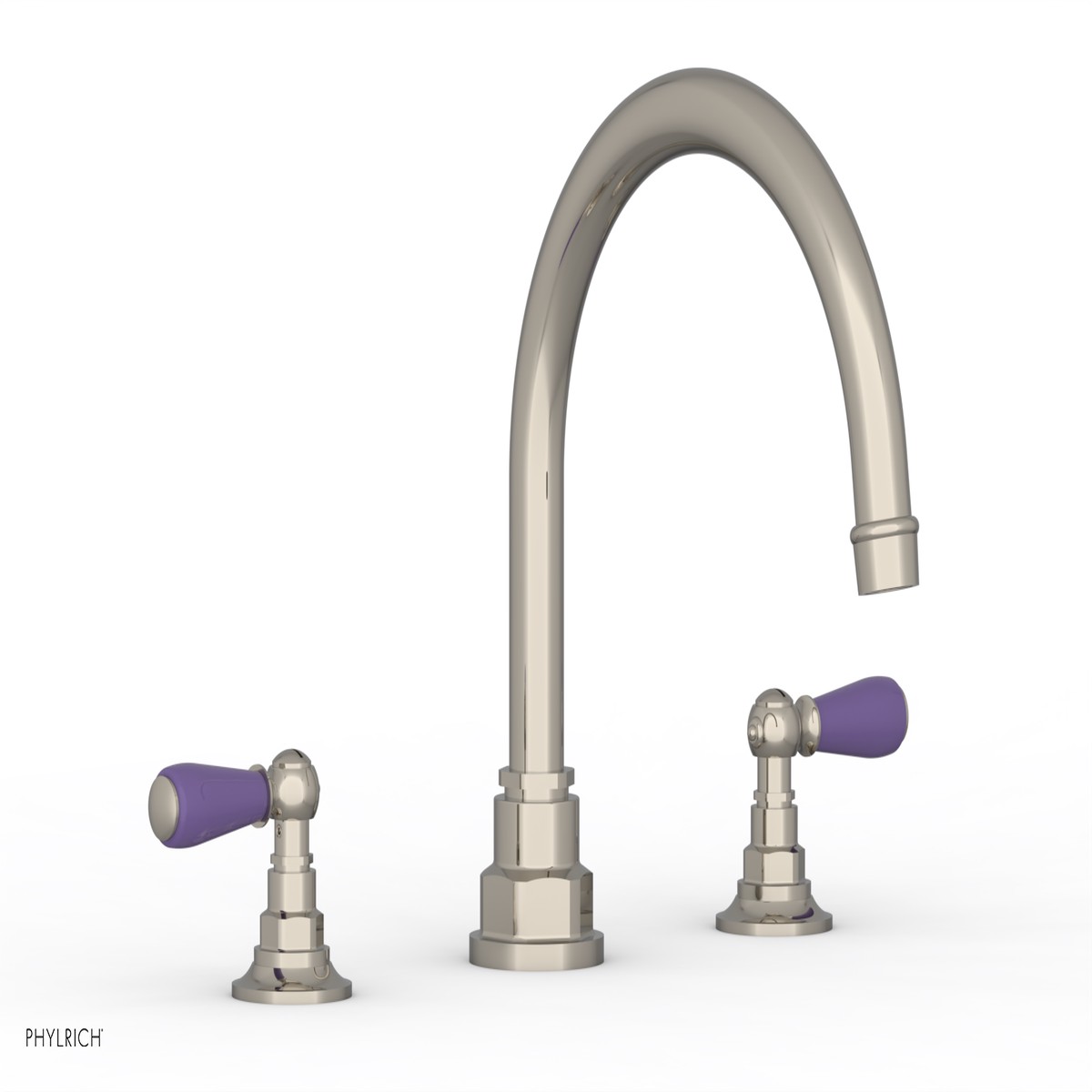 JAMESTOWN - Deck Tub Set - Lever Handles with Purple Accents 165-41