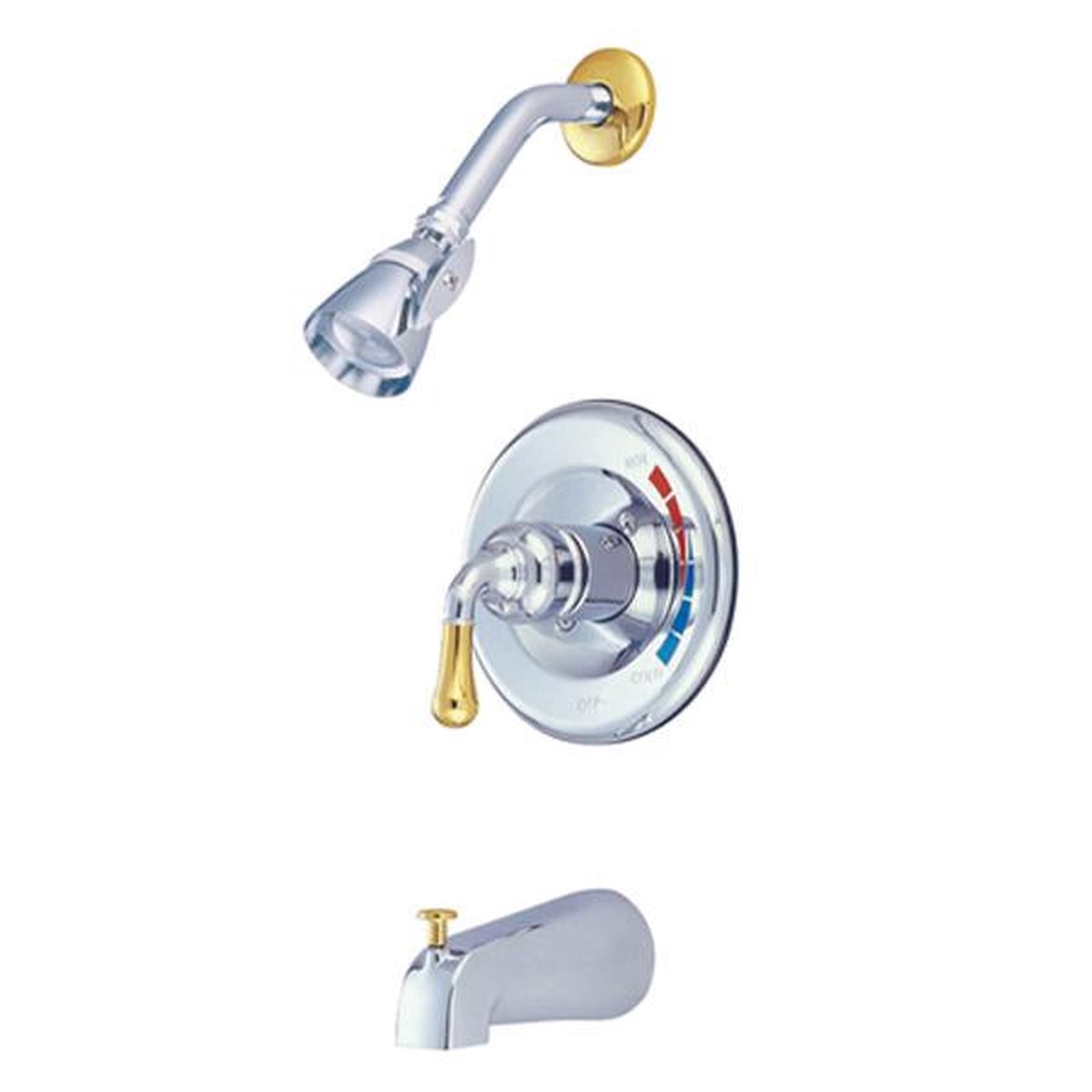 Kingston Brass Water Saving Magellan Tub and Shower Faucet with Water Savings Showerhead